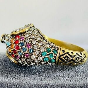 Heidi Daus Multicolor Crystal Cocktail Ring